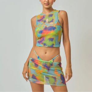 Blackbough Swim Cassie mesh skirt set size S